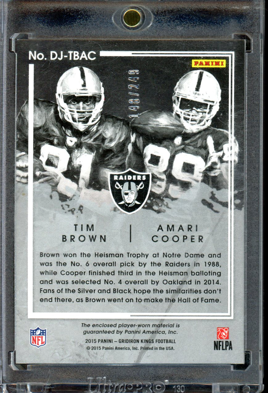 2015 Gridiron Kings Dual Jerseys Tim Brown Amari Cooper Relic. /249