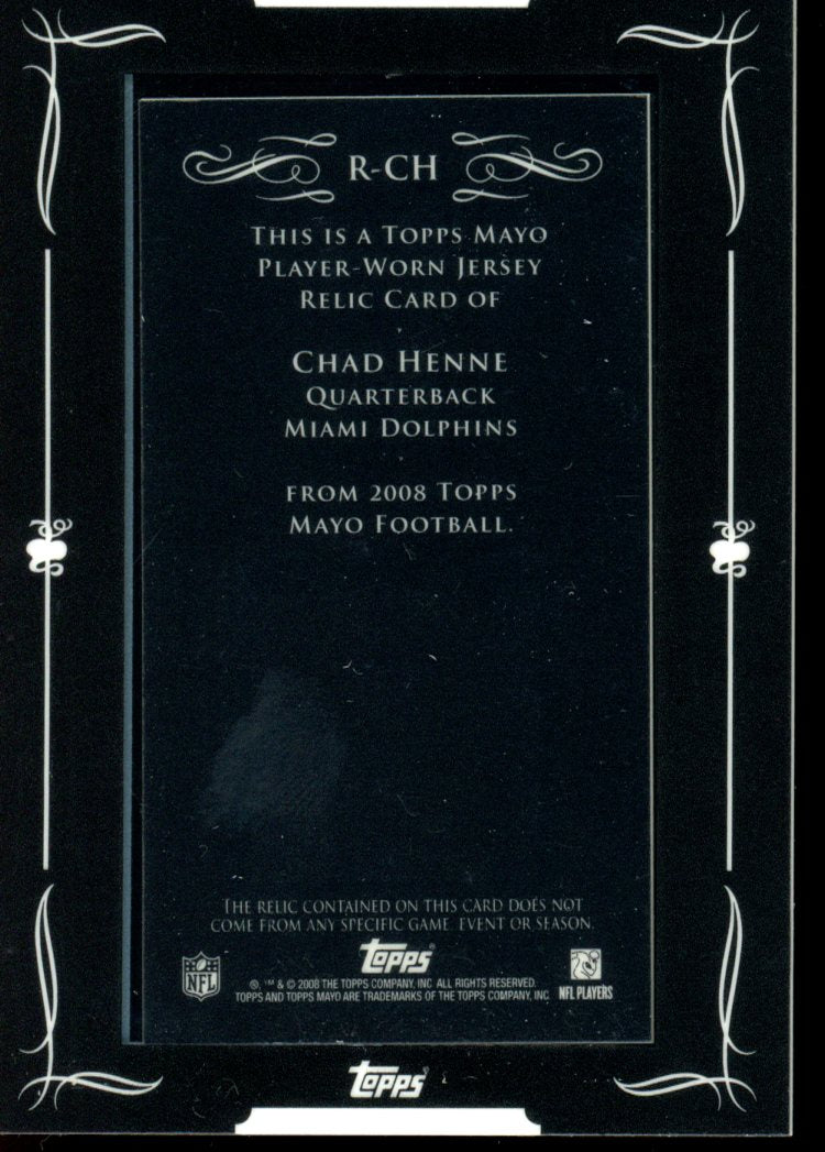 2008 Topps Mayo #R-CH Chad Henne Relics