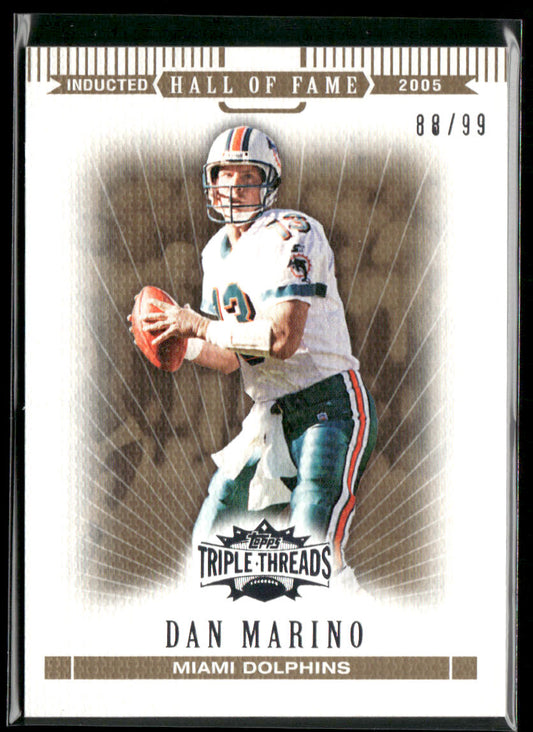 2007 Topps Triple Threads #91 Dan Marino Gold #/99