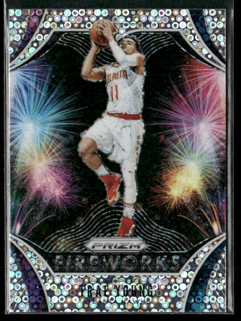 2019-20 Panini Prizm #25 Trae Young Fireworks Fast Break