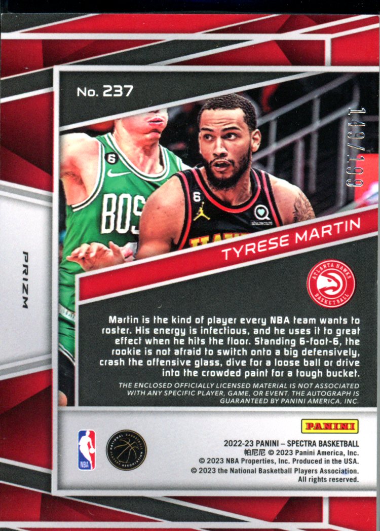 2022-23 Panini Spectra #237 Tyrese Martin #/199