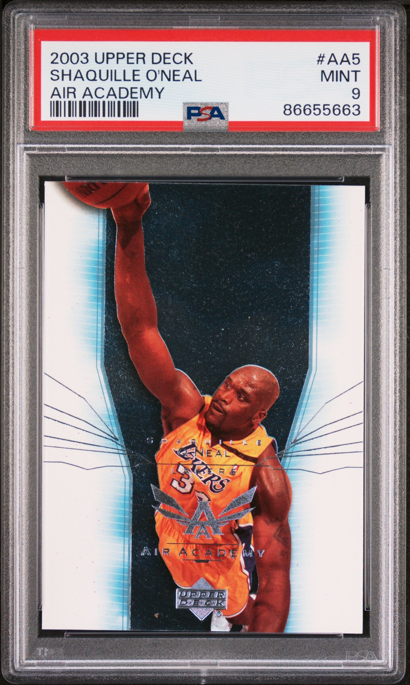 2003 Upper Deck Air Academy #AA5 Shaquille O'Neal Air Academy PSA 9