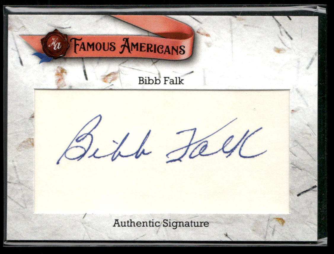 2021 Famous Americans Bibb Falk Cut Signature Card