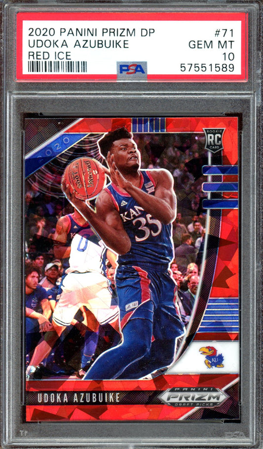 2020 Panini Prizm Draft Picks #71 Udoka Azubuike Red Ice PSA 10