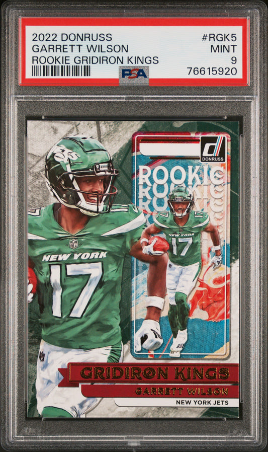 2022 Panini Donruss Rookie Gridiron Kings #RGK5 Garrett Wilson PSA 9