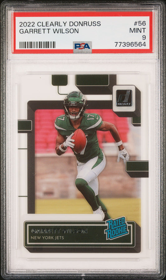 2022 Panini Clearly Donruss #56 Garrett Wilson PSA 9