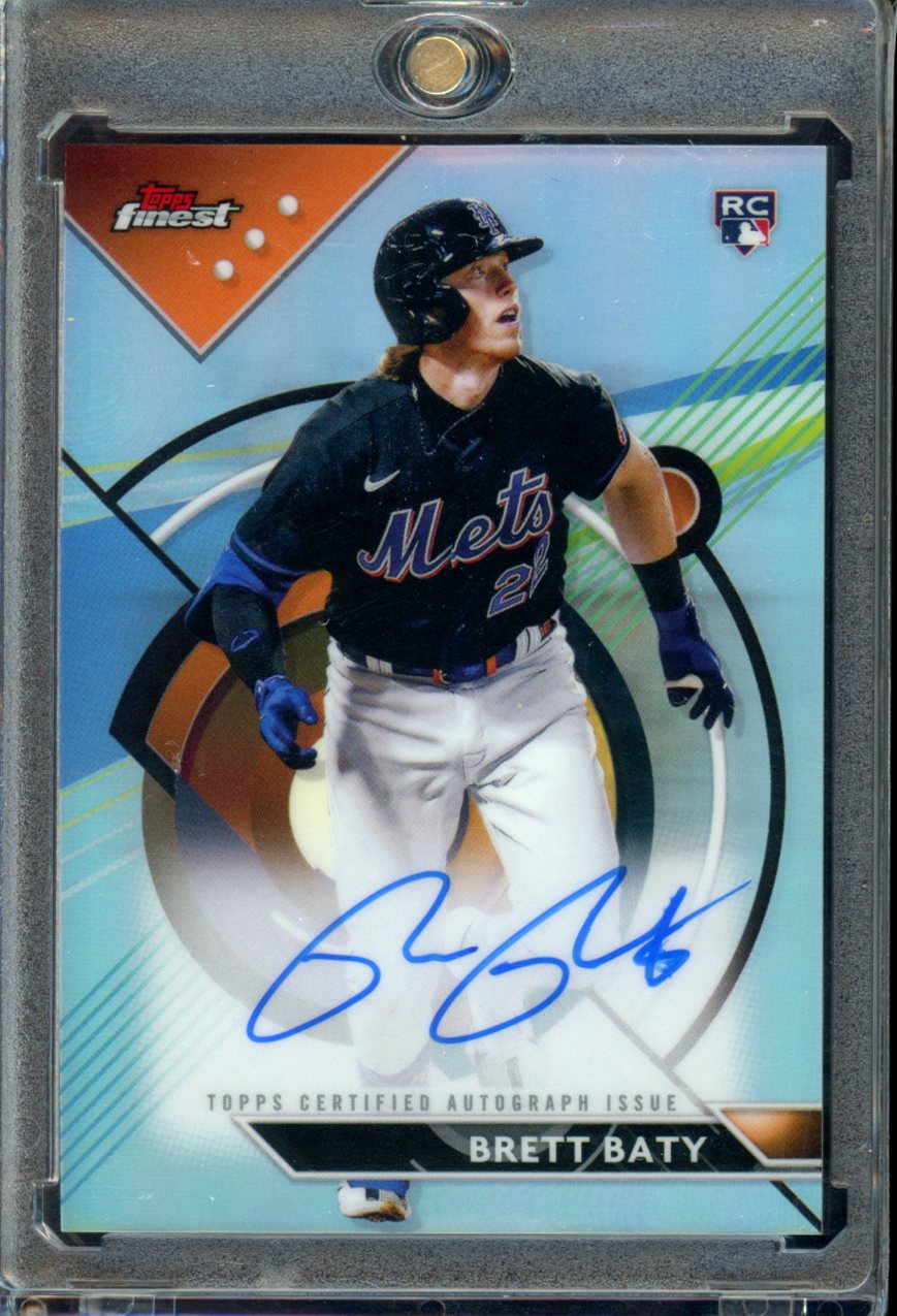 2023 Finest #FA-BBA Brett Baty Finest Rookie Refractor Autographs Auto Mets