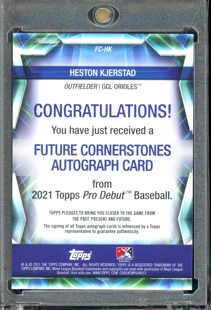 2021 Topps Pro Debut #FC-HK Heston Kjerstad Future Cornerstones Autographs