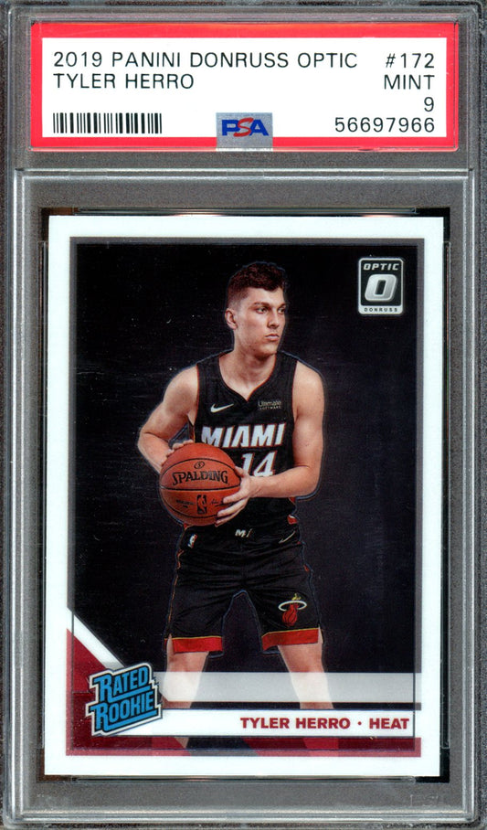 2019 Panini Donruss Optic #172 Tyler Herro PSA 9