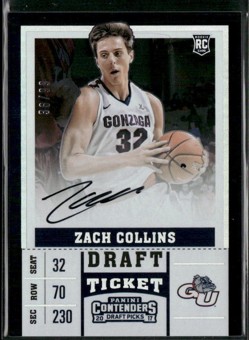 Zach Collins 2017 Panini Contenders Draft Picks #58  /99