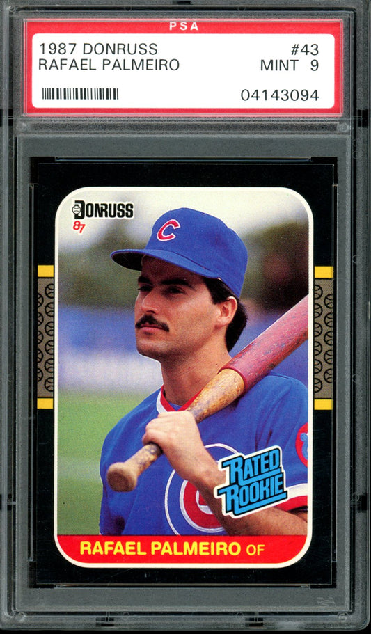 Rafael Palmeiro 1987 Donruss #43 PSA 9