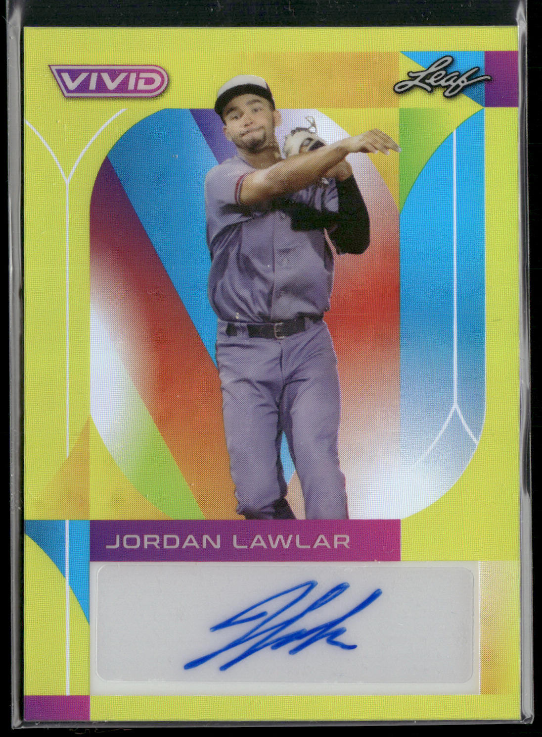 Jordan Lawlar 2022 Leaf Vivid #BA-JL2 Yellow