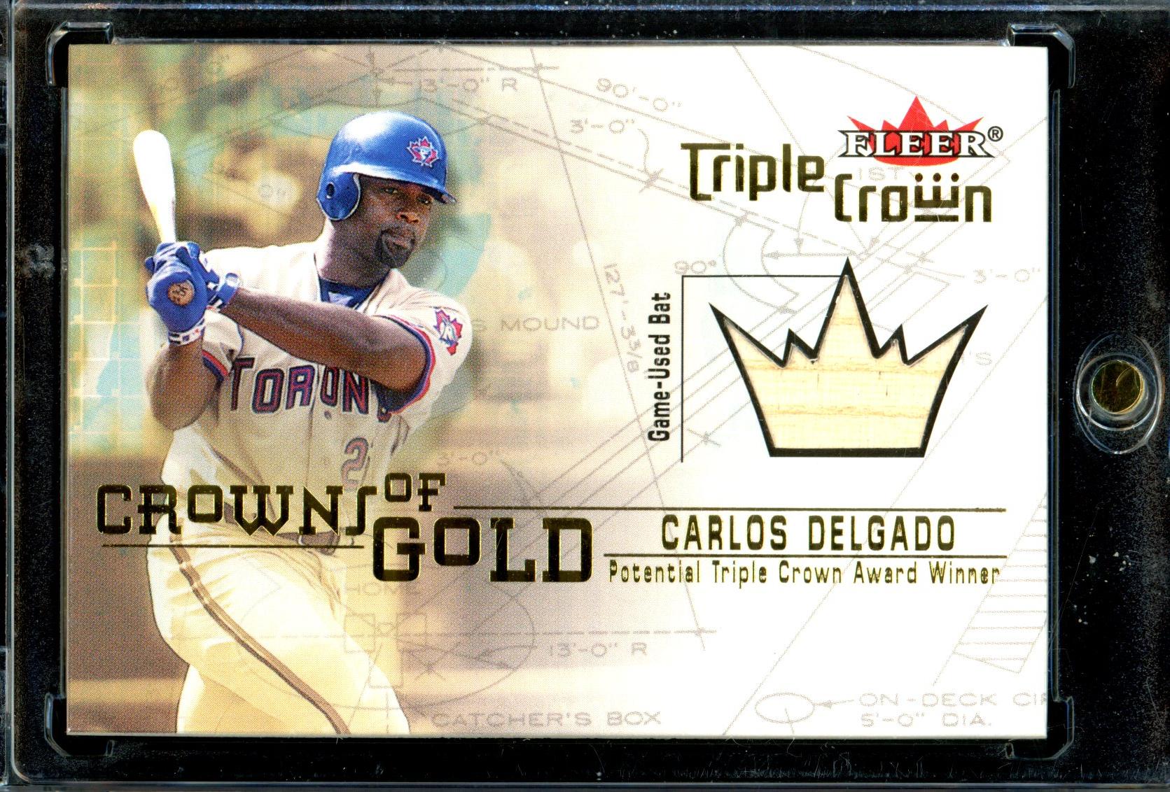 Carlos Delgado 2001 Fleer Triple Crown #NNO Crowns of Gold Memorabilia