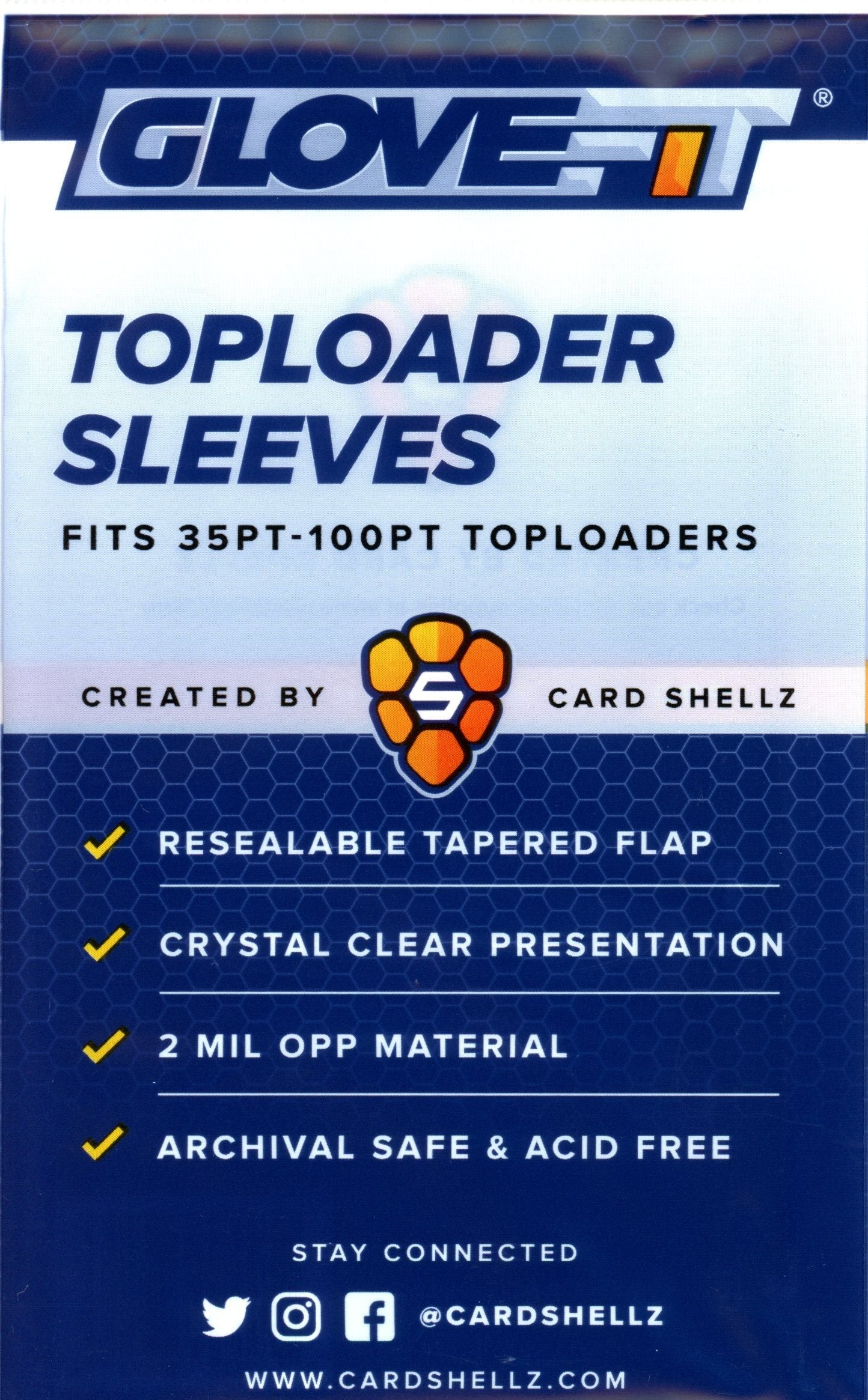 Shellz Glove-Fit Sleeve For Toploader 35PT-100PT